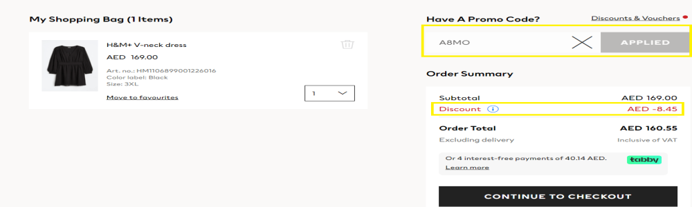 H&M How to use code